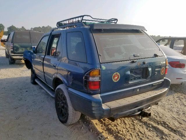 4S6CK58W7Y4402361 - 2000 HONDA PASSPORT E ლურჯი ფოტო 3