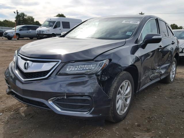 5J8TB4H56GL028345 - 2016 ACURA RDX TECHNO GRAY photo 2