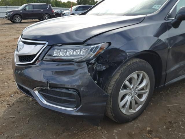 5J8TB4H56GL028345 - 2016 ACURA RDX TECHNO GRAY photo 9