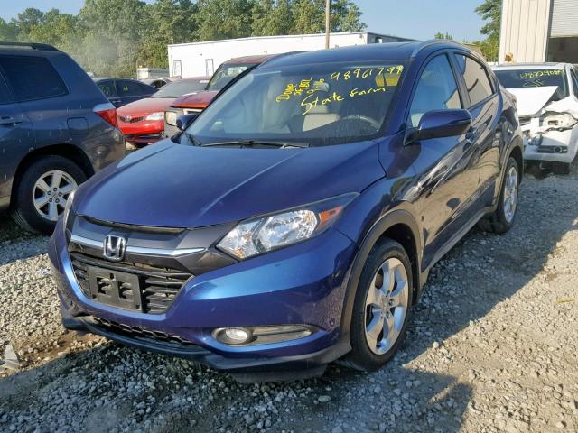 3CZRU5H71GM706065 - 2016 HONDA HR-V EXL BLUE photo 2