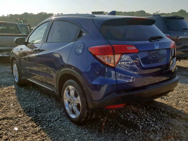 3CZRU5H71GM706065 - 2016 HONDA HR-V EXL BLUE photo 3