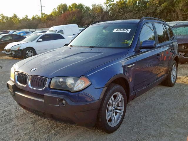 WBXPA93474WA61997 - 2004 BMW X3 3.0I BLUE photo 2