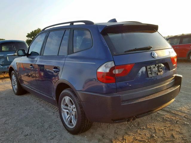 WBXPA93474WA61997 - 2004 BMW X3 3.0I BLUE photo 3