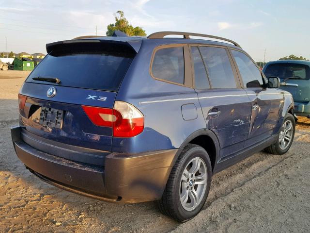 WBXPA93474WA61997 - 2004 BMW X3 3.0I BLUE photo 4