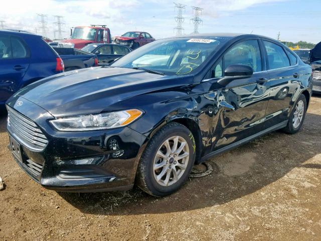 3FA6P0G75GR212739 - 2016 FORD FUSION S BLACK photo 2