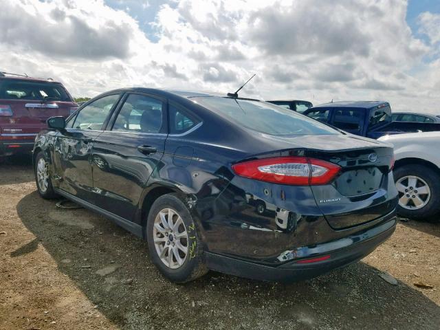 3FA6P0G75GR212739 - 2016 FORD FUSION S BLACK photo 3