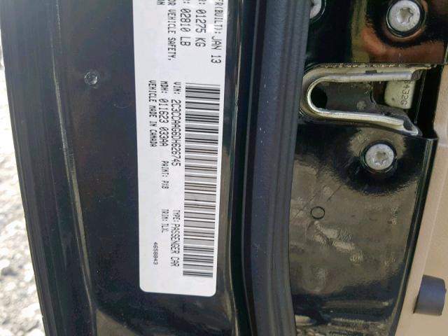 2C3CCAAG6DH626745 - 2013 CHRYSLER 300 BLACK photo 10