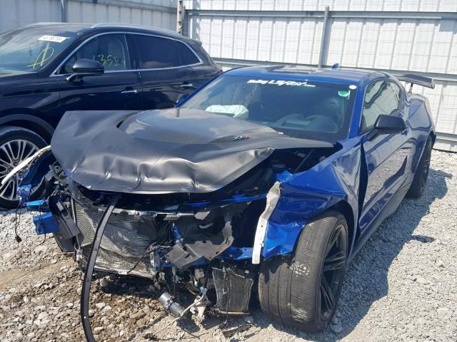 1G1FJ1R6XJ0127739 - 2018 CHEVROLET CAMARO ZL1 蓝色 照片 2