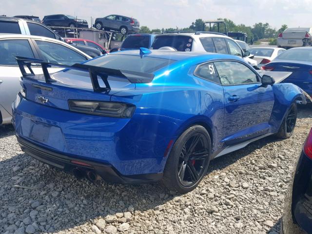 1G1FJ1R6XJ0127739 - 2018 CHEVROLET CAMARO ZL1 蓝色 照片 4