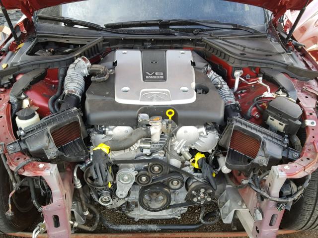 JN1BV7AP1FM335514 - 2015 INFINITI Q50 BASE RED photo 7