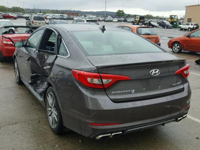 5NPE34AB0FH228676 - 2015 HYUNDAI SONATA SPO BROWN photo 3