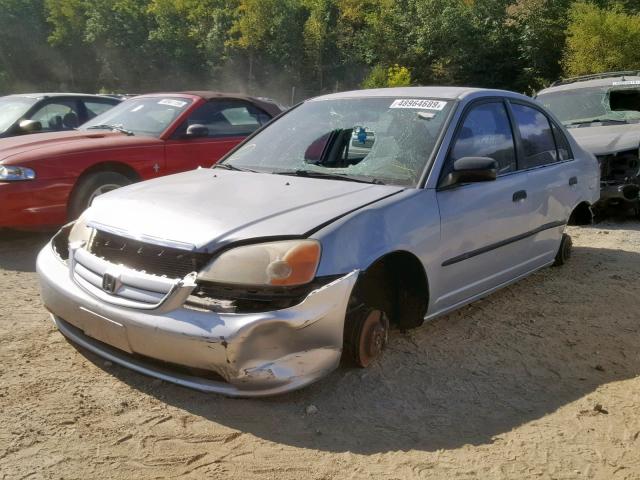 2HGES16211H532130 - 2001 HONDA CIVIC DX SILVER photo 2