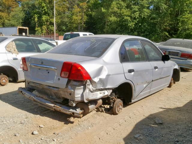 2HGES16211H532130 - 2001 HONDA CIVIC DX SILVER photo 4