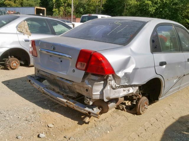 2HGES16211H532130 - 2001 HONDA CIVIC DX SILVER photo 9