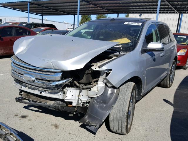 2FMDK3JC8CBA03989 - 2012 FORD EDGE SEL SILVER photo 2