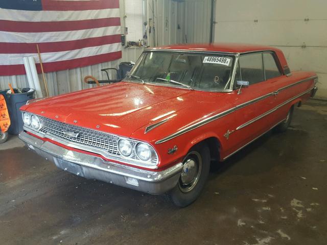 3E63X189461 - 1963 FORD GALAXIE RED photo 2