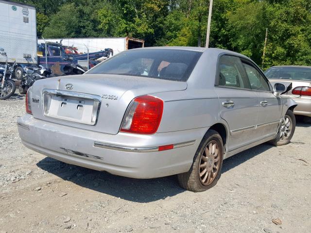 KMHFU45E84A275623 - 2004 HYUNDAI XG 350 SILVER photo 4