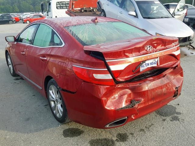 KMHFG4JG1DA226939 - 2013 HYUNDAI AZERA RED photo 3