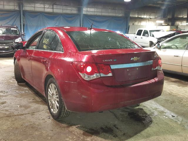 1G1PK5SC2C7394103 - 2012 CHEVROLET CRUZE ECO RED photo 3