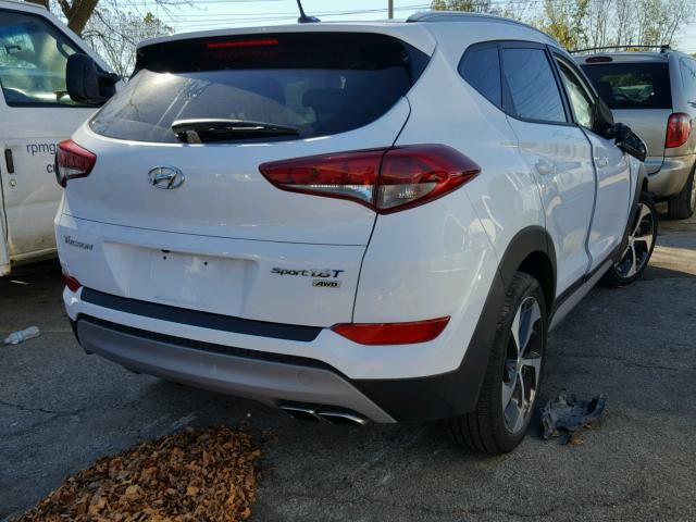 KM8J3CA23HU375572 - 2017 HYUNDAI TUCSON LIM WHITE photo 4