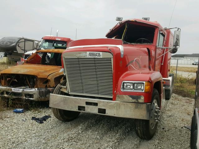 1FULDCYB7NH529716 - 1992 FREIGHTLINER TRACTOR RED photo 2