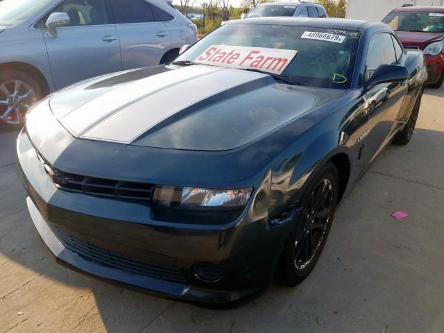 2G1FB1E36F9303191 - 2015 CHEVROLET CAMARO LS CHARCOAL photo 2