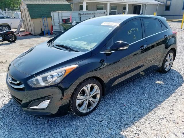 KMHD35LH7EU178636 - 2014 HYUNDAI ELANTRA GT BLACK photo 2