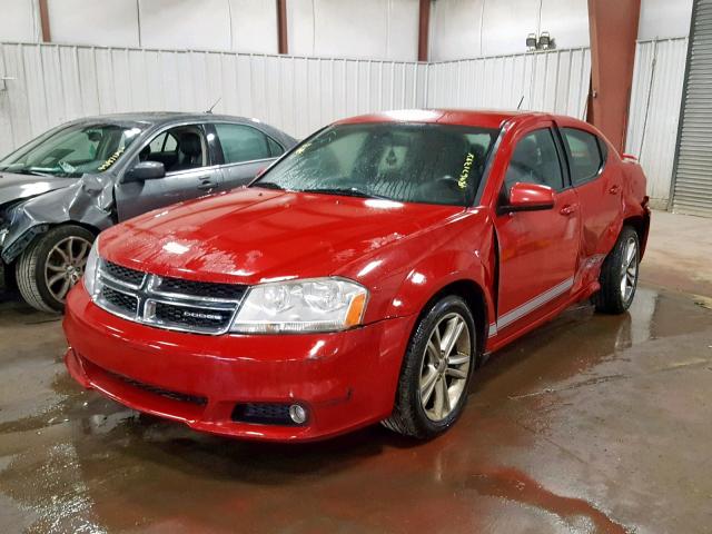 1B3BD1FB8BN561419 - 2011 DODGE AVENGER MA RED photo 2