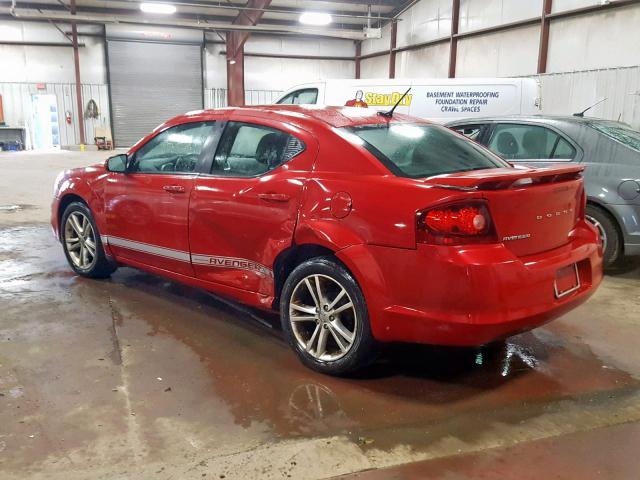 1B3BD1FB8BN561419 - 2011 DODGE AVENGER MA RED photo 3