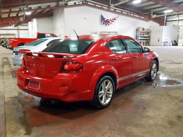 1B3BD1FB8BN561419 - 2011 DODGE AVENGER MA RED photo 4