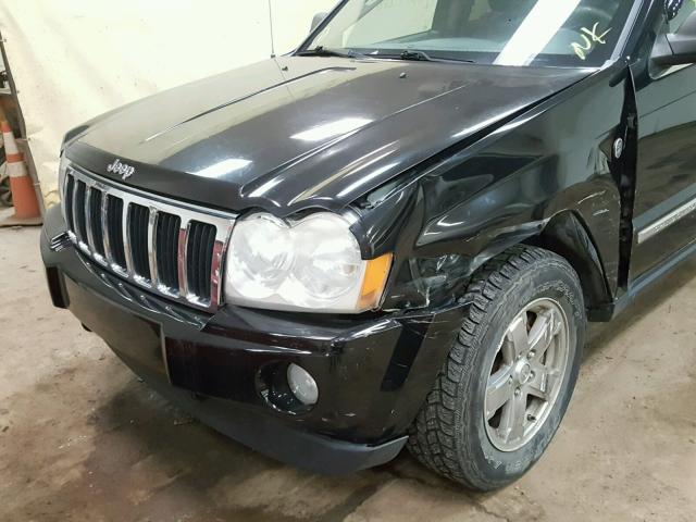 1J8HR58N75C704295 - 2005 JEEP GRAND CHER BLACK photo 9