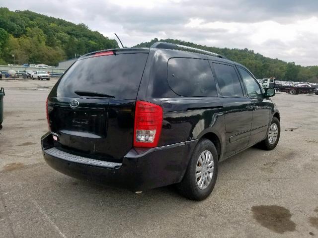 KNDMG4C77B6403759 - 2011 KIA SEDONA LX BLACK photo 4