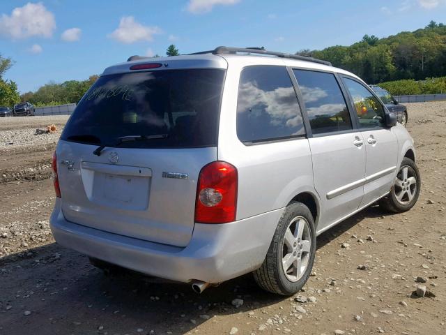 JM3LW28J430353261 - 2003 MAZDA MPV WAGON SILVER photo 4