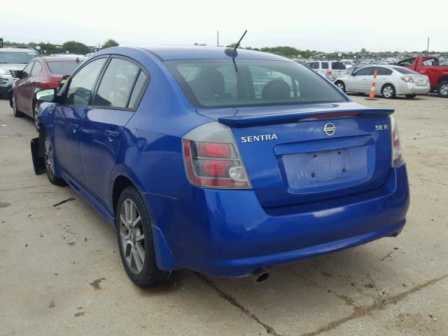 3N1BB61E09L621404 - 2009 NISSAN SENTRA SE- BLUE photo 3