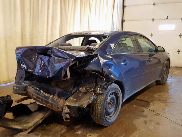 1G2ZF57B684115883 - 2008 PONTIAC G6 VALUE L BLUE photo 4