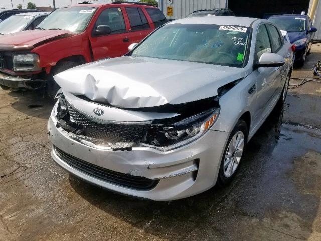 5XXGT4L37GG111964 - 2016 KIA OPTIMA LX SILVER photo 2