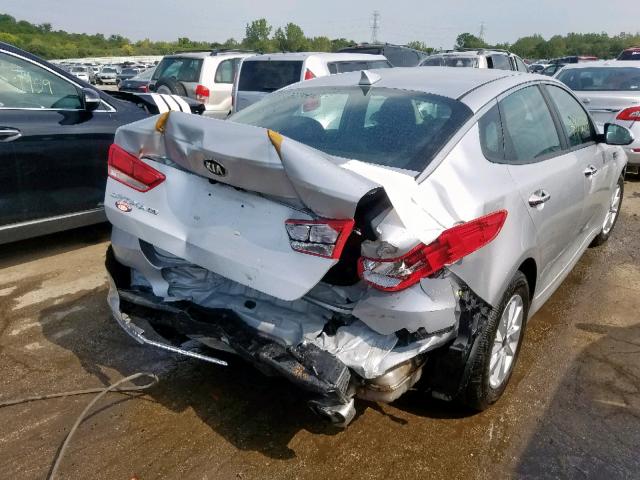 5XXGT4L37GG111964 - 2016 KIA OPTIMA LX SILVER photo 4