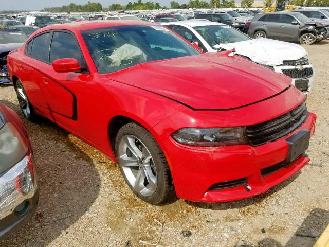 2C3CDXHG2FH730075 - 2015 DODGE CHARGER SX RED photo 1