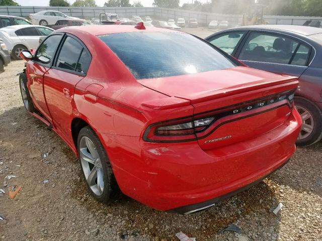 2C3CDXHG2FH730075 - 2015 DODGE CHARGER SX RED photo 3