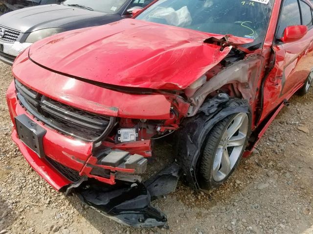 2C3CDXHG2FH730075 - 2015 DODGE CHARGER SX RED photo 9