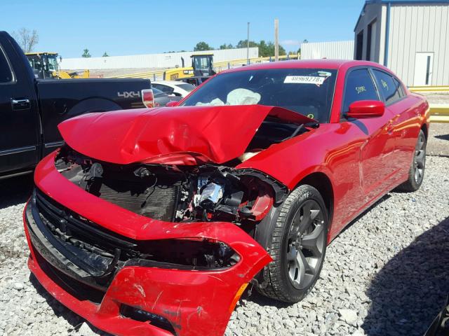 2C3CDXHG2GH188428 - 2016 DODGE CHARGER SX RED photo 2