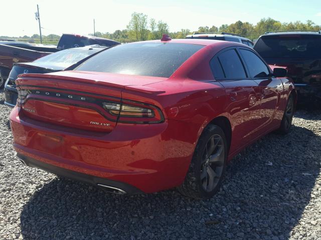 2C3CDXHG2GH188428 - 2016 DODGE CHARGER SX RED photo 4