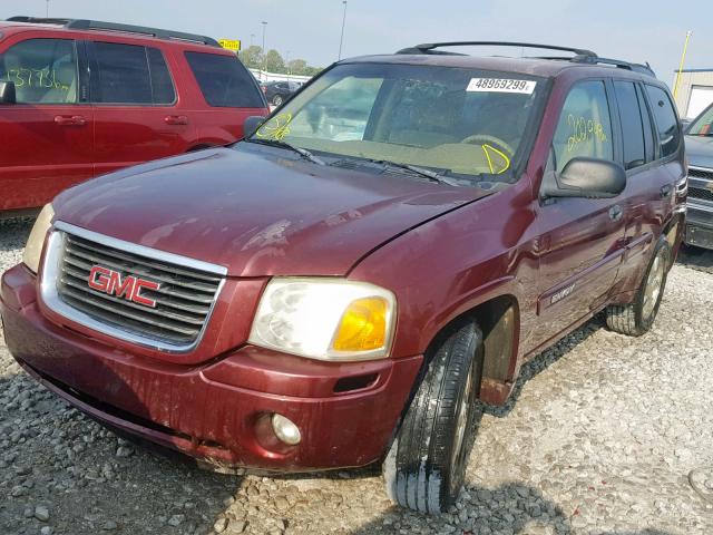 1GKDT13S222248967 - 2002 GMC ENVOY MAROON photo 2