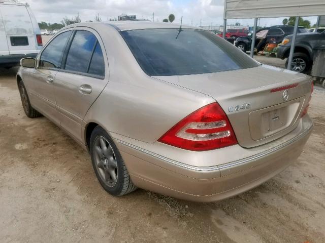 WDBRF61J42F232597 - 2002 MERCEDES-BENZ C 240 SILVER photo 3