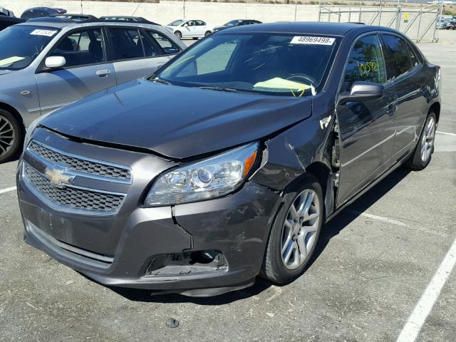 1G11D5RR4DF115235 - 2013 CHEVROLET MALIBU 1LT GRAY photo 2