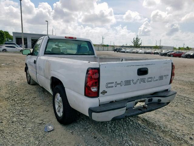 1GCEC14X45Z292359 - 2005 CHEVROLET SILVERADO WHITE photo 3