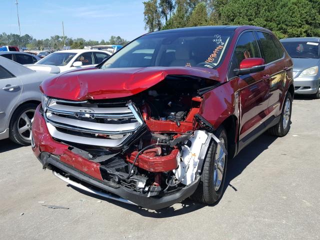 2FMPK3J86JBB27880 - 2018 FORD EDGE SEL RED photo 2