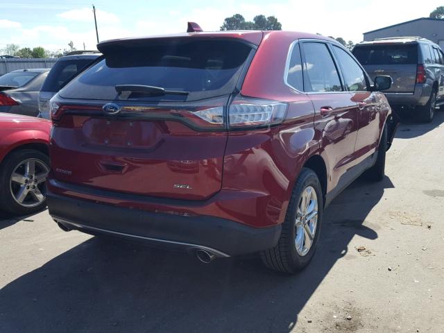 2FMPK3J86JBB27880 - 2018 FORD EDGE SEL RED photo 4