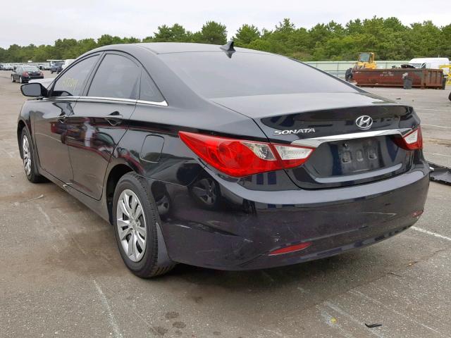 5NPEB4AC5BH275286 - 2011 HYUNDAI SONATA GLS BLACK photo 3