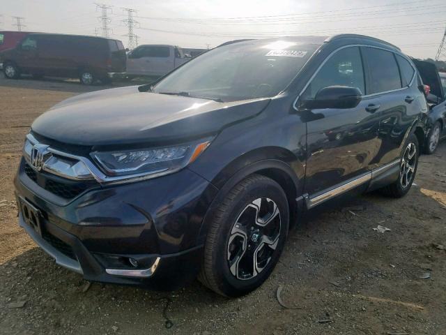 2HKRW2H96HH654729 - 2017 HONDA CR-V TOURI GRAY photo 2